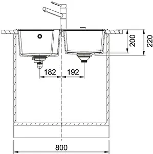 Мойка кухонная Franke Urban UBG 620-78 серый камень 114.0595.531 Мойка кухонная Franke Urban UBG 620-78 серый камень 114.0595.531, 3