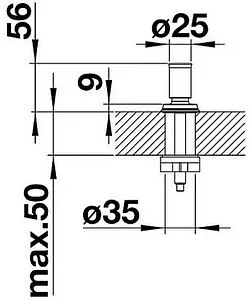 Ручка клапана-автомата Blanco латунь 521295 Ручка клапана-автомата Blanco латунь 521295, 2