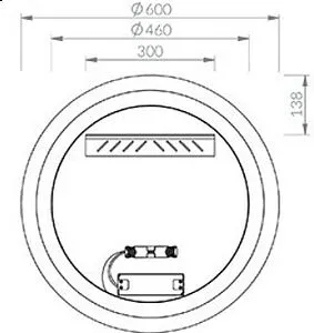 Зеркало с подсветкой Ravak Orbit 60 белый X000001574, 2