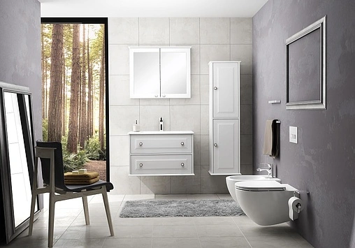 Тумба-умывальник подвесная ISVEA Siento 80 белый 27SIS001080I+10SL51081SV