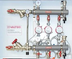Коллектор распределительный концевой 8 отводов 1&quot;н x ½&quot;н Ду 40мм Valtec VTc.510.BS.SG40060408, 3