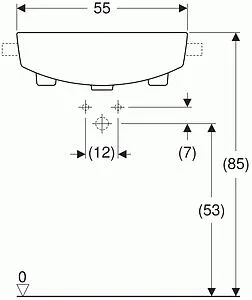 Раковина Geberit VariForm 55 белый 500.681.01.1 Раковина Geberit VariForm 55 белый 500.681.01.1, 4