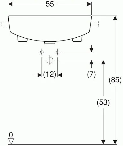 Раковина Geberit VariForm 55 белый 500.681.01.1 Раковина Geberit VariForm 55 белый 500.681.01.1