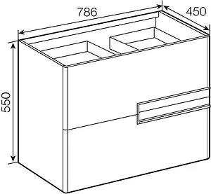 Тумба-умывальник подвесная Roca Victoria Nord Ice Edition 80 белый глянец ZRU9302731+ Тумба-умывальник подвесная Roca Victoria Nord Ice Edition 80 белый глянец ZRU9302731+, 2