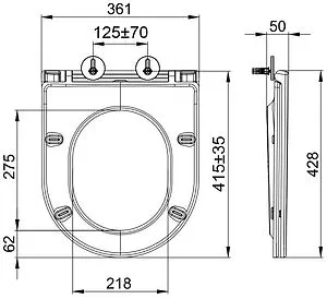 Унитаз подвесной безободковый Lemark Glazer Торнадо 3.0 белый глянец 9614003, 3
