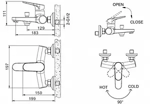 Комплект для ванны 3 в 1 Bravat Eler хром F00450CP Комплект для ванны 3 в 1 Bravat Eler хром F00450CP, 2