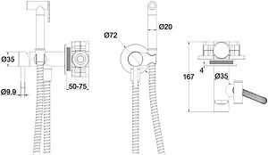 Гигиенический душ со смесителем WHITECROSS Y chrome хром SYSYBI2CR Гигиенический душ со смесителем WHITECROSS Y chrome хром SYSYBI2CR, 2