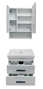 Тумба-умывальник подвесная Comforty Никосия 60П дуб белый 00004138879CF, 4