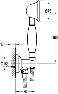 Душевой набор Swedbe Terracotta терракотовый 2556, 2
