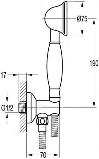 Душевой набор Swedbe Terracotta терракотовый 2556