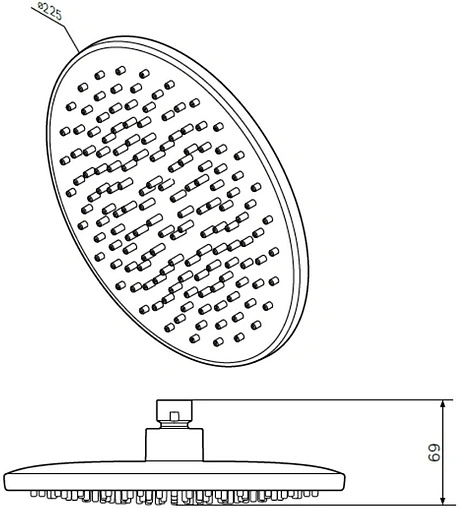Лейка верхнего душа Am.Pm Gem хром F0590000