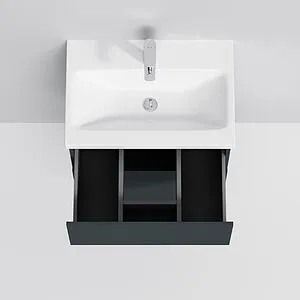 Тумба под умывальник подвесная Am.Pm Gem 60 графит матовый M90FHX06022GM, 4