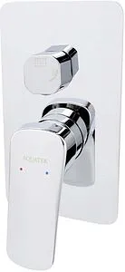 Смеситель для ванны скрытого монтажа Aquatek Вега хром AQ1046CR Смеситель для ванны скрытого монтажа Aquatek Вега хром AQ1046CR, 1