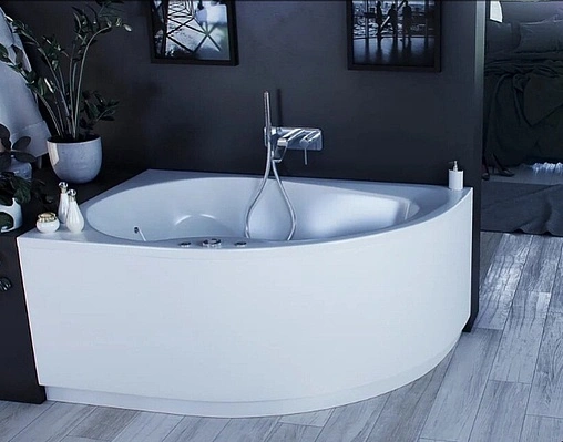 Ванна акриловая Aquatek Вирго 150х100 L с фронтальной панелью, с каркасом (разборный) VIR150-0000038