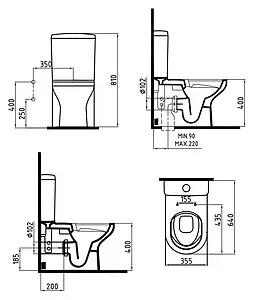 Унитаз-компакт Bien Venus белый VNKD06401VS0W3000, 2