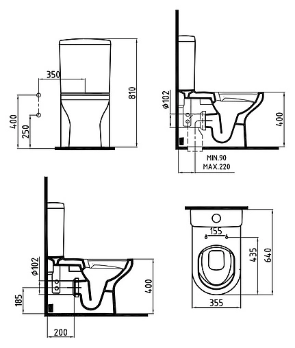 Унитаз-компакт Bien Venus белый VNKD06401VS0W3000