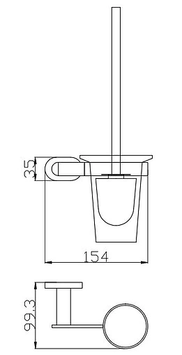 Ёршик для унитаза Rav Slezak Yukon хром/белый YUA0500CB