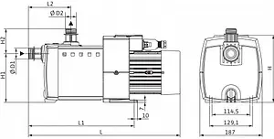 Насос поверхностный Wilo HiMulti 3 3-44 P 4194283 Насос поверхностный Wilo HiMulti 3 3-44 P 4194283, 2