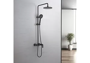 Душевая система со смесителем для ванны Aquatek Бетта чёрный матовый AQ2140MB Душевая система со смесителем для ванны Aquatek Бетта чёрный матовый AQ2140MB, 4