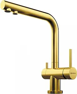 Смеситель для кухни с подключением к фильтру Omoikiri Nagano-LG светлое золото 4994178 Смеситель для кухни с подключением к фильтру Omoikiri Nagano-LG светлое золото 4994178, 1