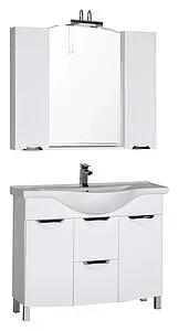 Шкаф-зеркало Aquanet Асти 105 белый 178242, 3