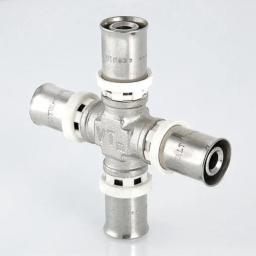 Крестовина пресс редукционная 20мм x 16мм x 20мм x 16мм Valtec VTm.241.N.201620