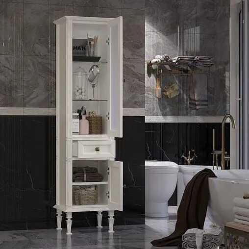 Шкаф-пенал напольный Opadiris Кантара 46 R белый 00-00004354