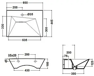 Раковина Olympia Crystal 60 белый CRY4360101, 2
