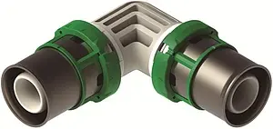 Уголок пресс соединительный 26мм Comap MultiSkin PPSU 9090W26 Уголок пресс соединительный 26мм Comap MultiSkin PPSU 9090W26, 1