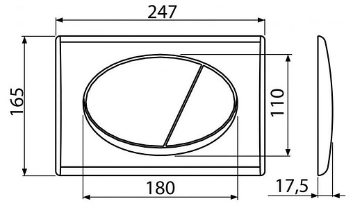 Инсталляция для подвесного унитаза Set 3 в 1 AlcaPlast Sadromodul AM101/1120+M70-001 с кнопкой белый глянцевый