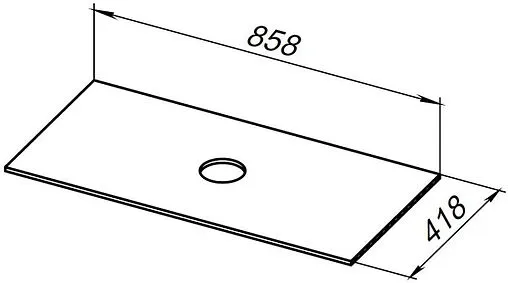 Столешница Allen Brau Liberty 85 серый структ 1.33008.G-S