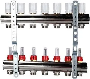 Группа коллекторная с расходомерами 7 отводов 1&quot;в/в x ¾&quot;ек Luxor CD 473M/7 15652707MN, 3