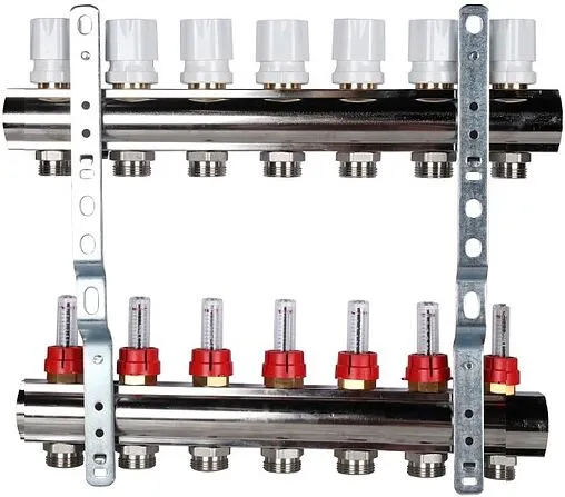 Группа коллекторная с расходомерами 7 отводов 1&quot;в/в x ¾&quot;ек Luxor CD 473M/7 15652707MN