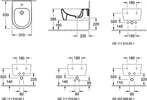Биде подвесное Villeroy&amp;Boch Avento CeramicPlus белый 540500R1
