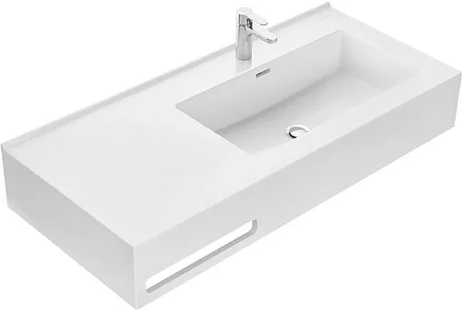 Раковина Aquaton Квадро Про 100 R с полотенцедержателем белый 1A733231QA01R