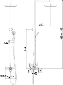 Душевая система со смесителем для душа Lemark Omega хром LM3160C Душевая система со смесителем для душа Lemark Omega хром LM3160C, 2