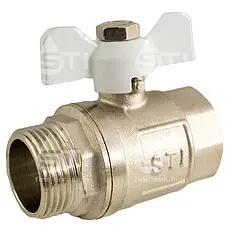 Кран шаровый ¾"в x ¾"н STI 01.02.20020 Кран шаровый ¾"в x ¾"н STI 01.02.20020
