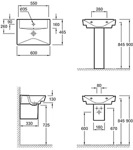 Раковина Jacob Delafon Reve 60 белый E4802-00 Раковина Jacob Delafon Reve 60 белый E4802-00, 2