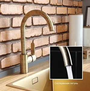 Смеситель для кухни IDDIS Cuba состаренная латунь CU2LBJ0i05, 4