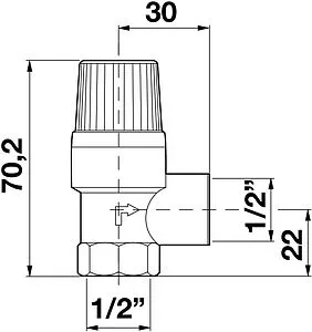 Клапан предохранительный ½" 2.5 бар WATTS MSV 2.5 10004476 Клапан предохранительный ½" 2.5 бар WATTS MSV 2.5 10004476, 2