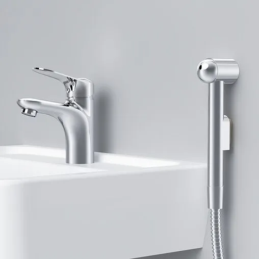 Смеситель для раковины с гигиеническим душем Am.Pm Sunny хром F85C03000 Смеситель для раковины с гигиеническим душем Am.Pm Sunny хром F85C03000