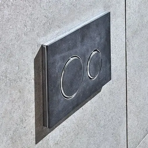 Клавиша смыва для унитаза Geberit Sigma 21 115.884.JM.1 кнопки/сланец Mustang, кольца/хром глянцевый