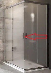 Душевая дверь 800мм прозрачное, матовое стекло Ravak Blix BLRV2K-80 1XV40U00ZG, 1