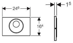 Клавиша смыва для унитаза Geberit Sigma 10 115.890.SN.5 кнопка/матовый нерж. сталь, кольцо/полированная нерж. сталь, 2