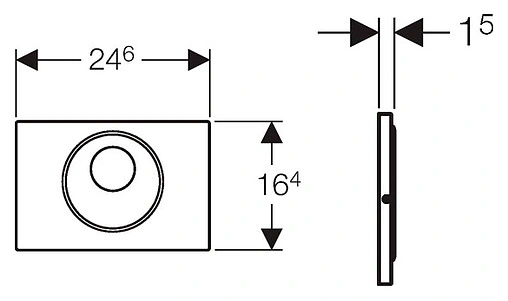Клавиша смыва для унитаза Geberit Sigma 10 115.890.SN.5 кнопка/матовый нерж. сталь, кольцо/полированная нерж. сталь