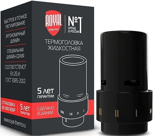 Головка термостатическая Royal Thermo черный RTE 07.0005 Головка термостатическая Royal Thermo черный RTE 07.0005