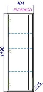 Шкаф-пенал подвесной Clarberg Evolution П4/CD крафт тёмный/белый EV0504CD Шкаф-пенал подвесной Clarberg Evolution П4/CD крафт тёмный/белый EV0504CD, 2