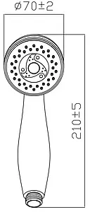 Лейка ручного душа Gross Aqua Optima хром GA3713 Лейка ручного душа Gross Aqua Optima хром GA3713, 2