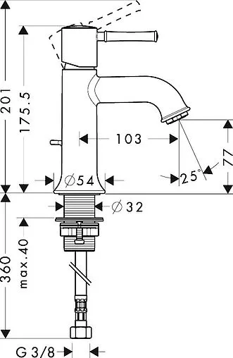 Смеситель для раковины Hansgrohe Talis Classic 80 хром 14118000