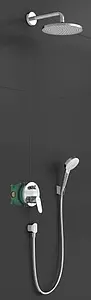 Душевая система со смесителем для душа Hansgrohe Crometta S 240 1jet хром 27958000 Душевая система со смесителем для душа Hansgrohe Crometta S 240 1jet хром 27958000, 4